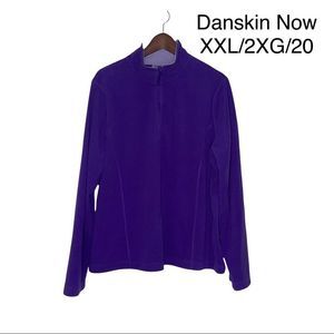 Danskin Now Purple 1/4 Zip Pullover Fleece Sweatshirt Size XXL/2XG/20